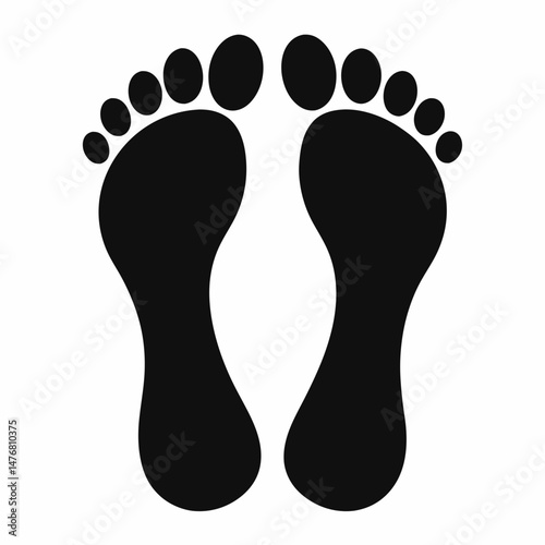 foot prints vector