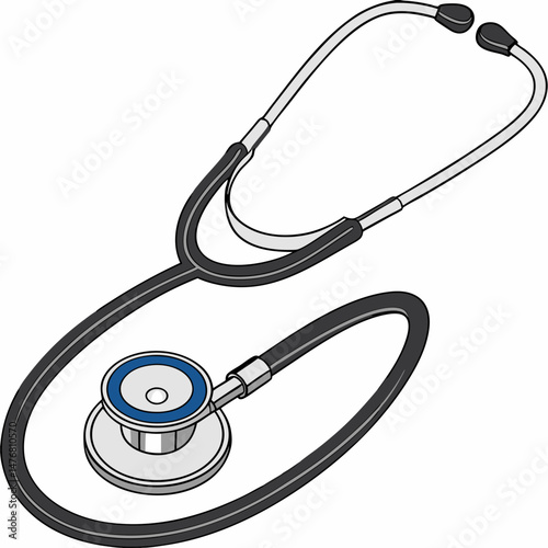 stethoscope on white background