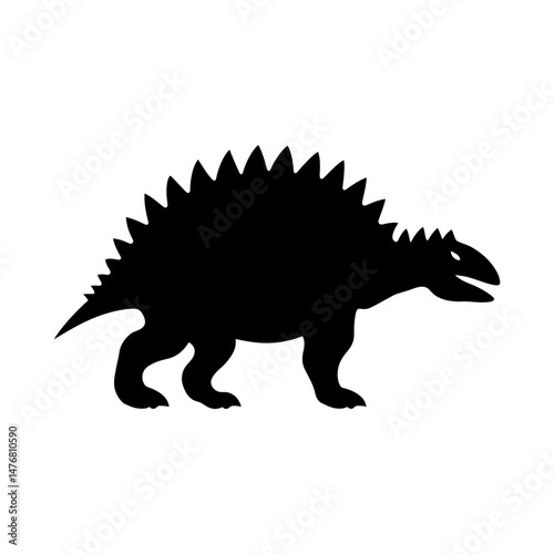Prehistoric Stegosaurus Silhouette Design