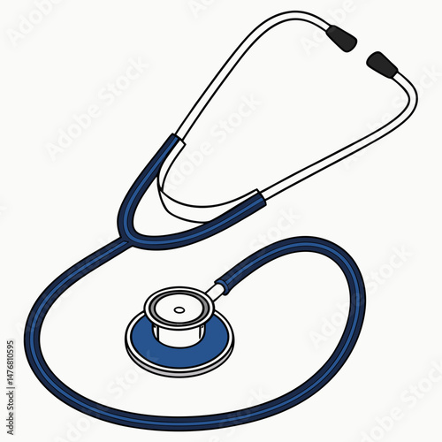 stethoscope on white background