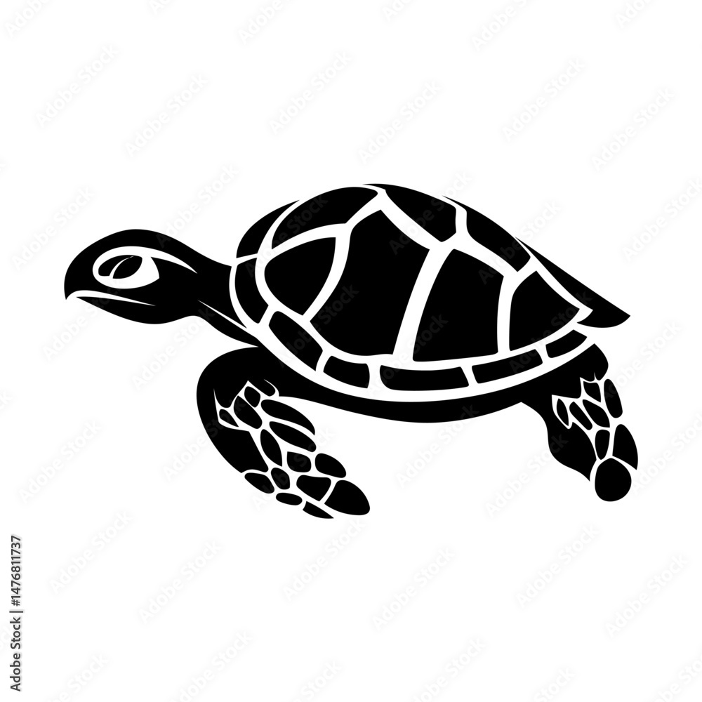 Fototapeta premium Sea Turtle Silhouette Design