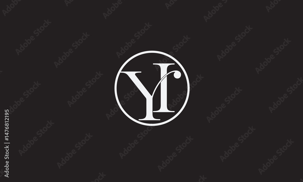 Obraz premium YI, IY , I, Y Abstract Letters Logo Monogram