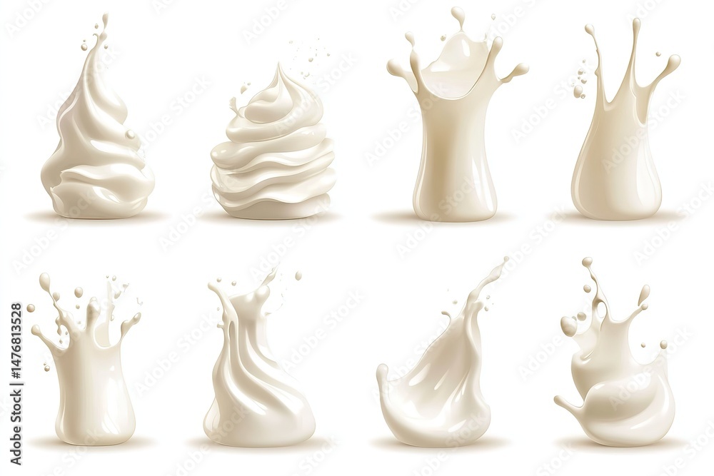 Creamy Splashes and Swirls of Milk Delight Creamy Splashes and Swirls of Milk Delight
