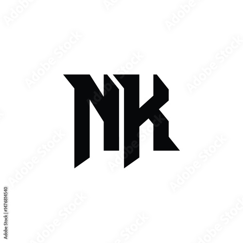 Free Download NK monogram logo design letter text name symbol monochrome logotype alphabet character simple logo - GFXLoad