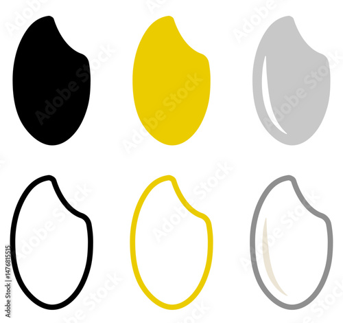 お米のアイコンマークのイラスト