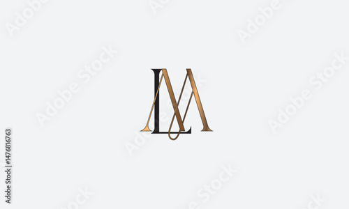 LM, ML, M, L Abstract Letters Logo Monogram	
