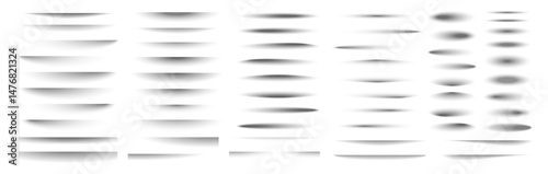 Realistic Shadow Overlay Effects Set. Soft Drop Shadows Collection on Transparent Background, Vector Illustration