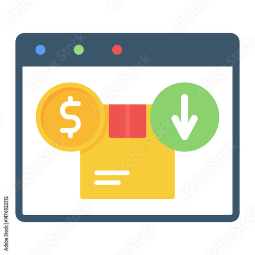 Estimated Import Fees icon vector image. Can be used for Web Store.