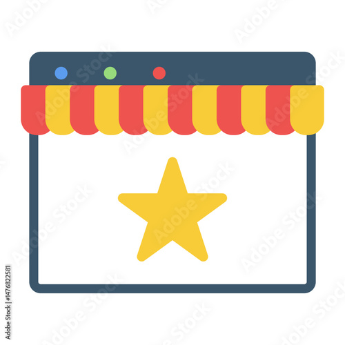 Favourite Store icon vector image. Can be used for Web Store.