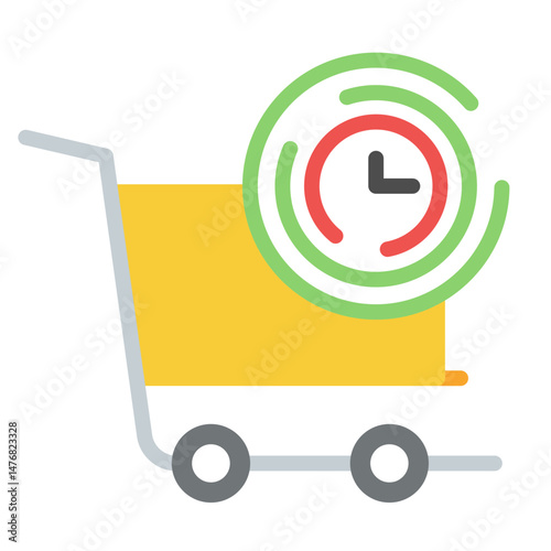 Shopping History icon vector image. Can be used for Web Store.