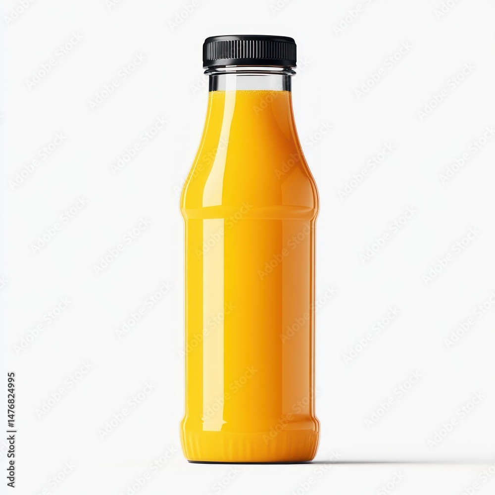 Bright and Fresh Orange Juice Bottle on a Clean White Background Perfect for Beverage or Healthy Lifestyle Promotion Bright and Fresh Orange Juice Bottle on a Clean White Background Perfect for Beverage or Healthy Lifestyle Promotion