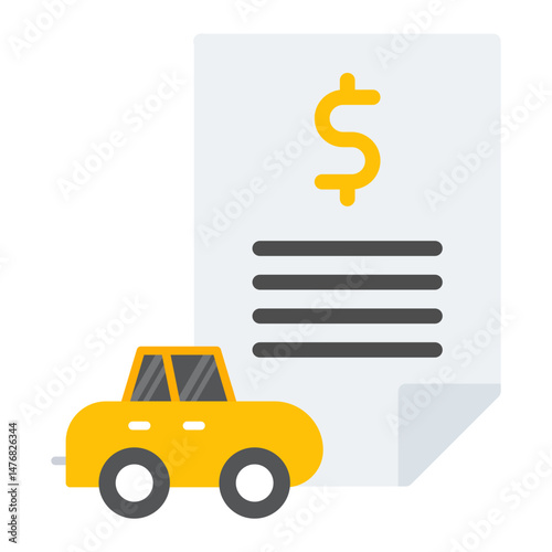 Vehicle Leasing icon vector image. Can be used for Automotive Dealership.