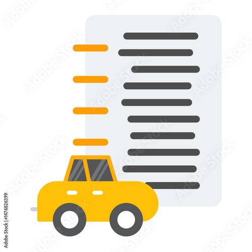 Vehicle Details icon vector image. Can be used for Automotive Dealership.
