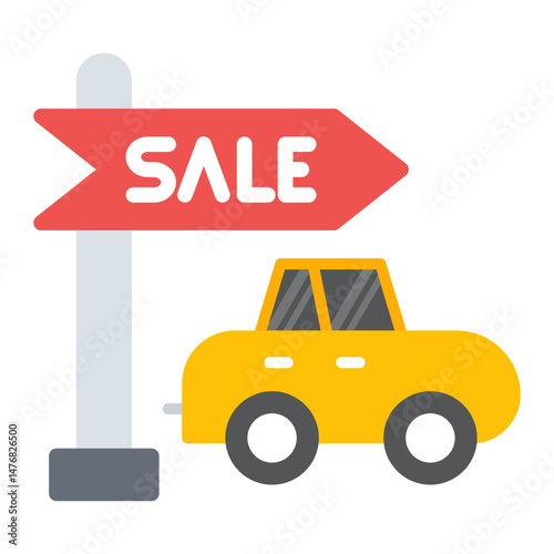 Vehicle Sales icon vector image. Can be used for Automotive Dealership.
