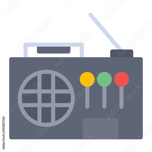 Radio icon vector image. Can be used for Public Relations Agency.