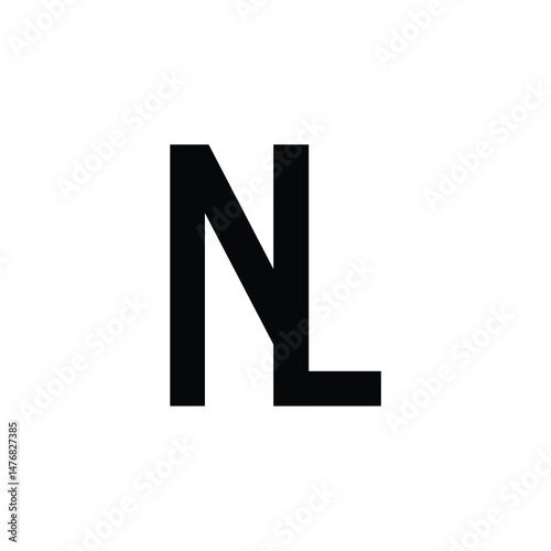 Free Download NL monogram logo design letter text name symbol monochrome logotype alphabet character simple logo - GFXLoad