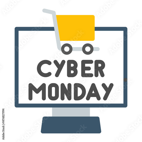 Cyber Monday Sale icon vector image. Can be used for Game Development.