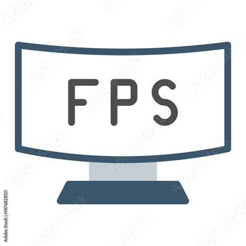 Fps icon vector image. Can be used for Game Development.
