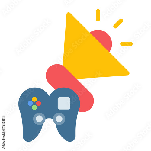 Game Promotion Campaign icon vector image. Can be used for Game Development.