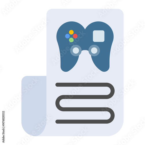 Game Script icon vector image. Can be used for Game Development.