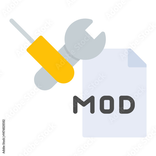 Mod Making Tools icon vector image. Can be used for Game Development.