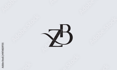ZB, BZ, Z, B Abstract Letters Logo Monogram