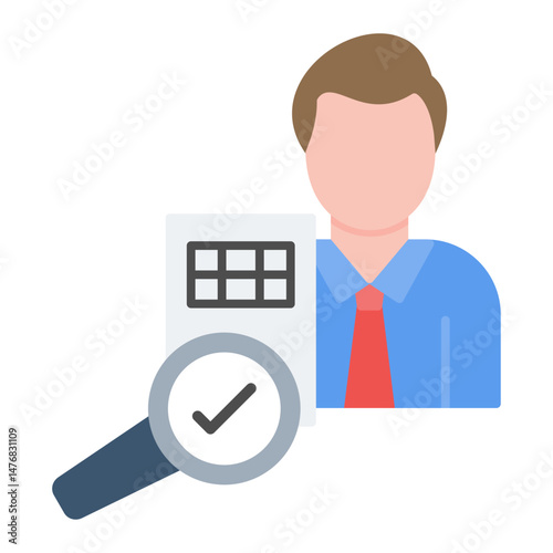 Auditor Male icon vector image. Can be used for Accounting.