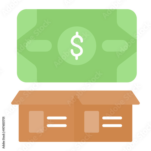 Petty Cash icon vector image. Can be used for Accounting.