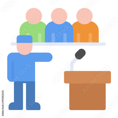 Convention icon vector image. Can be used for Politics.