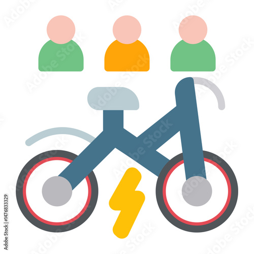 Electric Bike Share icon vector image. Can be used for Personal Transportation.