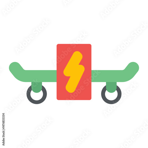 Electric Skateboard icon vector image. Can be used for Personal Transportation.