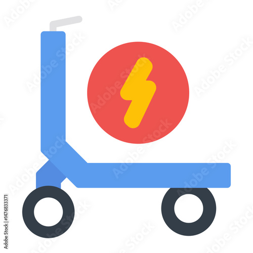 Electric Kick Scooter icon vector image. Can be used for Personal Transportation.