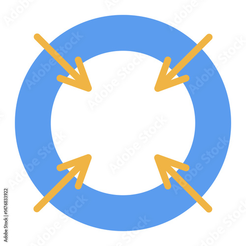 Blue Zone icon vector image. Can be used for Battle Royale.