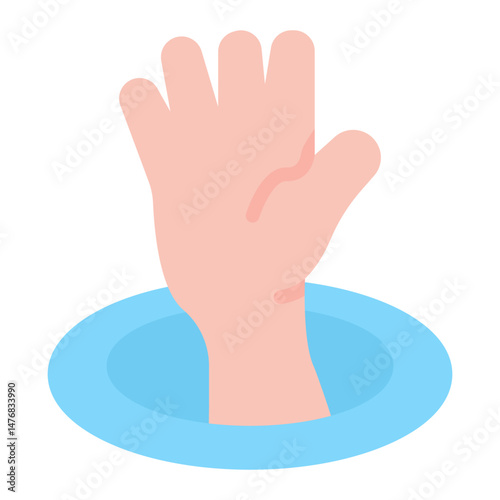 Drown icon vector image. Can be used for Battle Royale.