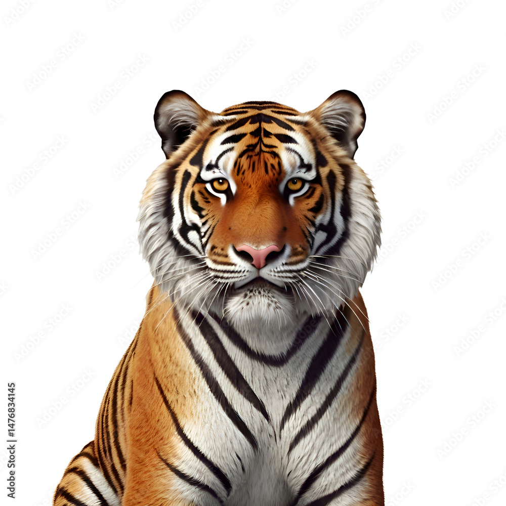 Fototapeta premium tiger cartoon ,isolated on transparent background png