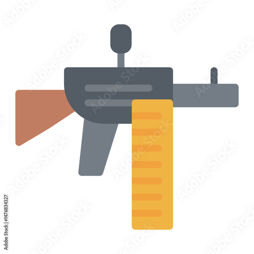 Light Machine Gun icon vector image. Can be used for Battle Royale.