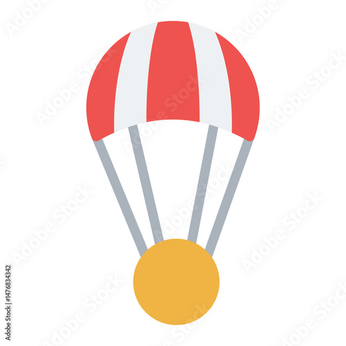 Parachute icon vector image. Can be used for Battle Royale.