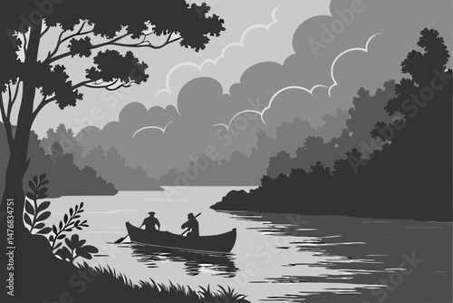 140 dark moody fog water reflection mist atmospheric captivating adventure boat travel mystery suspenseful dramatic cinematic
