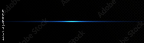 Blue Speed Lines and Light Streaks with Flash Effect. Fast Motion Trails, Night Light Flow, Glowing Blue Beam and Futuristic Blur Streak Overlay on Transparent Background for Tech Design