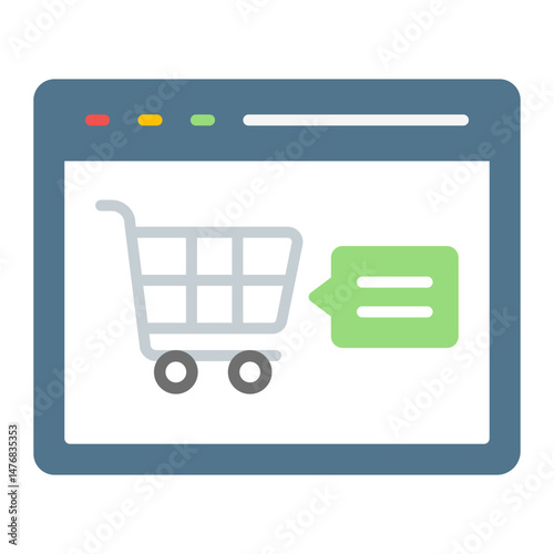Shopping Cart icon vector image. Can be used for Marketing Technology.