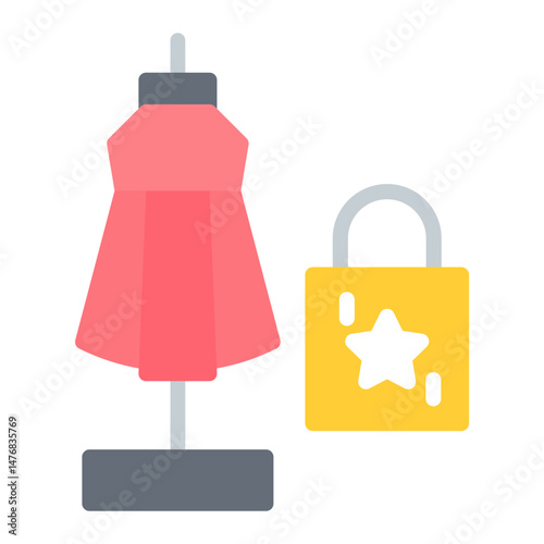 Fashion Merchandising icon vector image. Can be used for Merchandising.