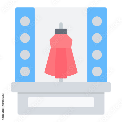 Window Display icon vector image. Can be used for Merchandising.