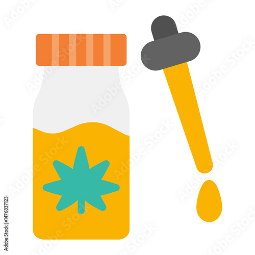Hemp Oil icon vector image. Can be used for CBD Oil.
