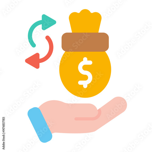 Money Back Guarantee icon vector image. Can be used for CBD Oil.