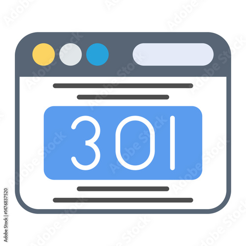 301 Redirect icon vector image. Can be used for Internet Marketing.