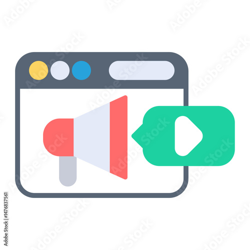 Campaign icon vector image. Can be used for Internet Marketing.