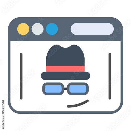 Black Hat icon vector image. Can be used for Internet Marketing.