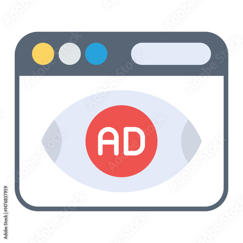 Impressions icon vector image. Can be used for Internet Marketing.