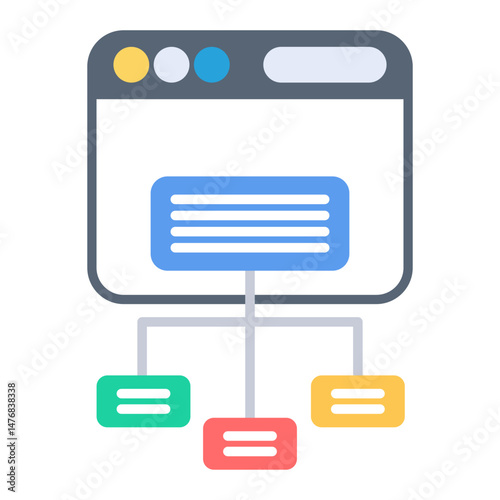Sitemap icon vector image. Can be used for Internet Marketing.