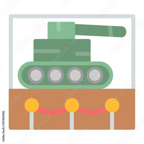 Military Museum icon vector image. Can be used for Museum.